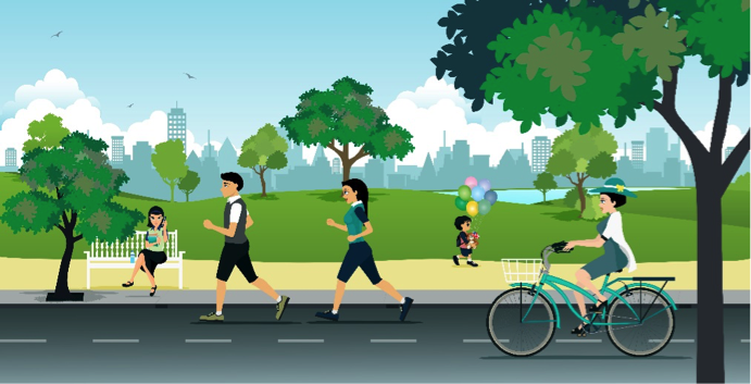 Risultati immagini per outdoor fitness cartoon