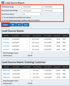 Lead Source Report